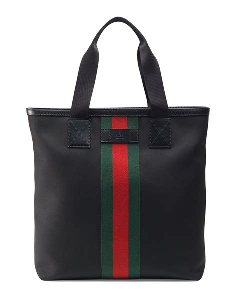 gucci black canvas tote|gucci black canvas bag.